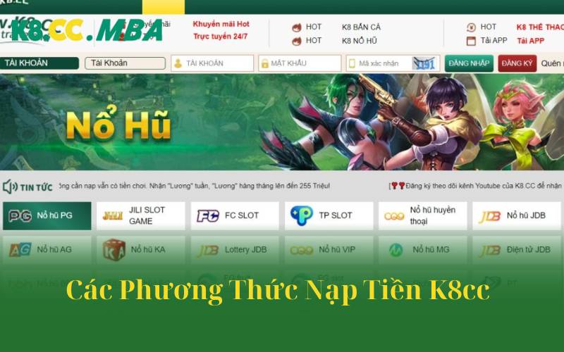 Các Phương Thức Nạp Tiền K8cc