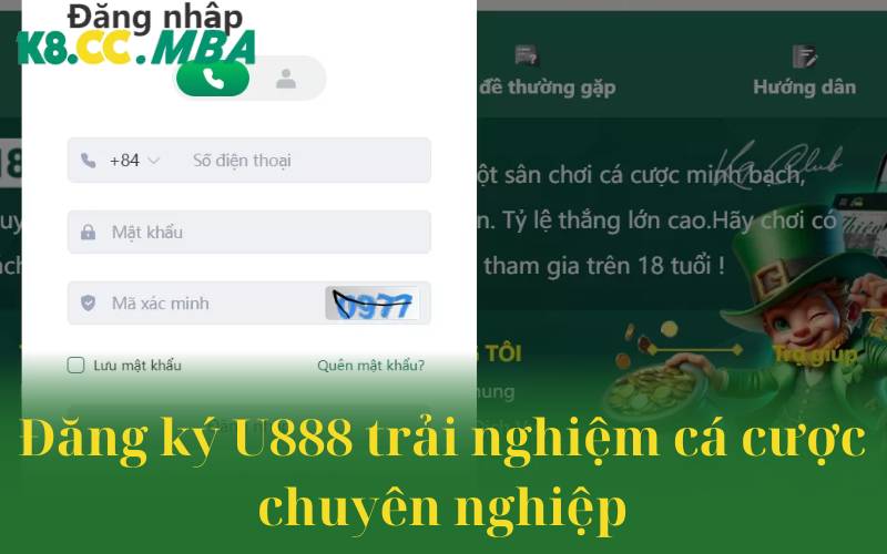 Đăng ký U888 trải nghiệm cá cược chuyên nghiệp